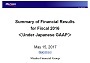 Summary of Financial Results for FY2016 (PDF/324KB)